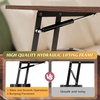 image:imageWLIVE 2Tier Coffee Table with XShape Frame Classic WhiteRetro Espresso