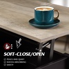 image:imageWLIVE 2Tier Coffee Table with XShape Frame Classic WhiteRetro Greige
