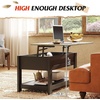 image:imageWLIVE 2Tier Coffee Table with XShape Frame Classic WhiteRetro Greige
