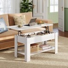 image:imageWLIVE 2Tier Coffee Table with XShape Frame Classic WhiteRetro White