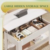 image:imageWLIVE 2Tier Coffee Table with XShape Frame Classic WhiteRetro White