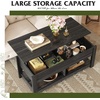 image:imageWLIVE 2Tier Coffee Table with XShape Frame Classic WhiteRustic Black