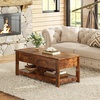 image:imageWLIVE 2Tier Coffee Table with XShape Frame Classic WhiteRustic Brown