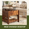 image:imageWLIVE 2Tier Coffee Table with XShape Frame Classic WhiteRustic Brown