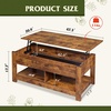 image:imageWLIVE 2Tier Coffee Table with XShape Frame Classic WhiteRustic Brown